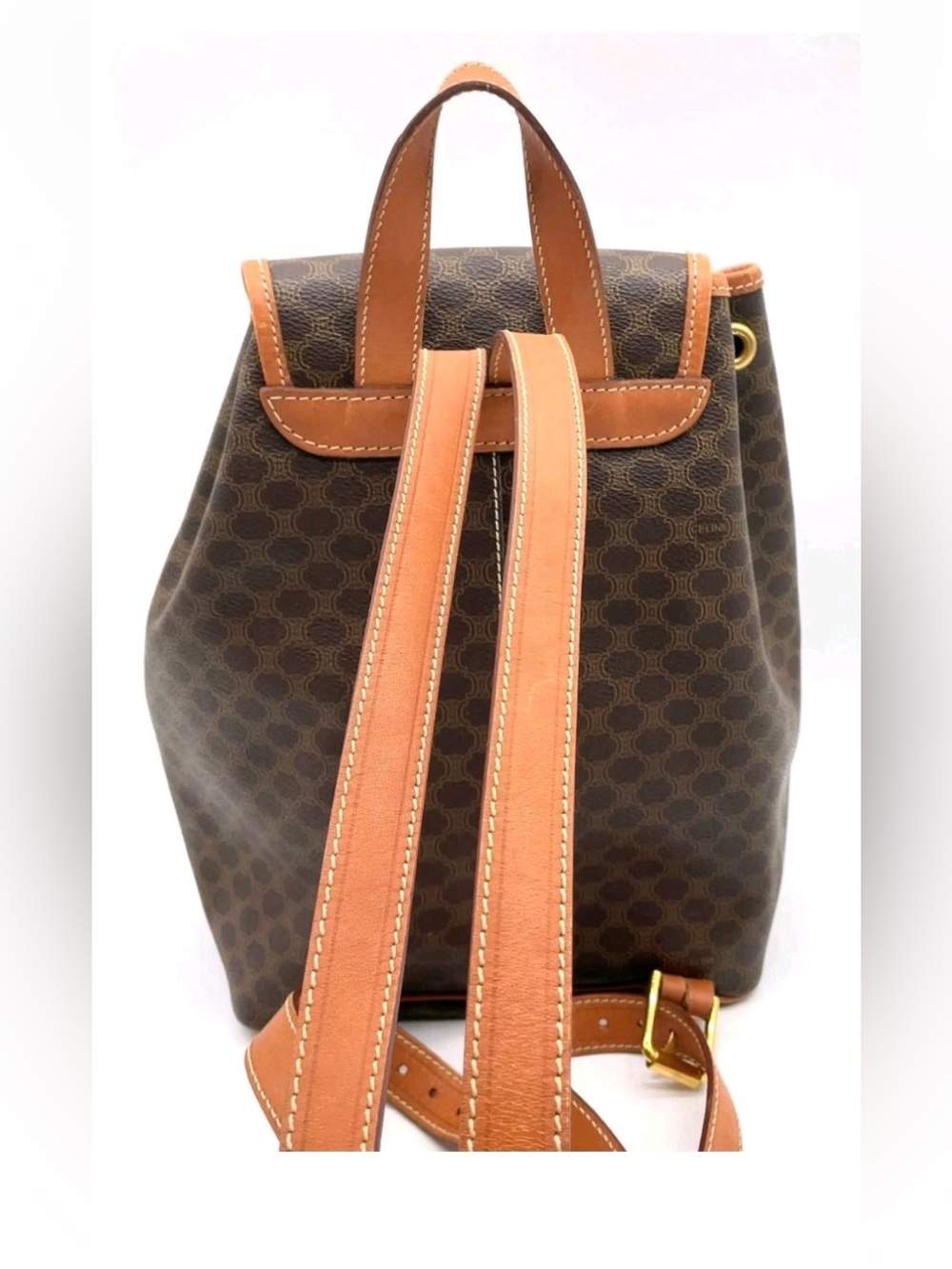 Céline Macadam Brown Backpack - Picture 3 of 10